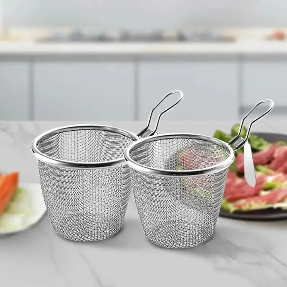 Durable Stainless Steel Mesh Strainer Spoon – Hot Pot, Frying, Noodles Scoop