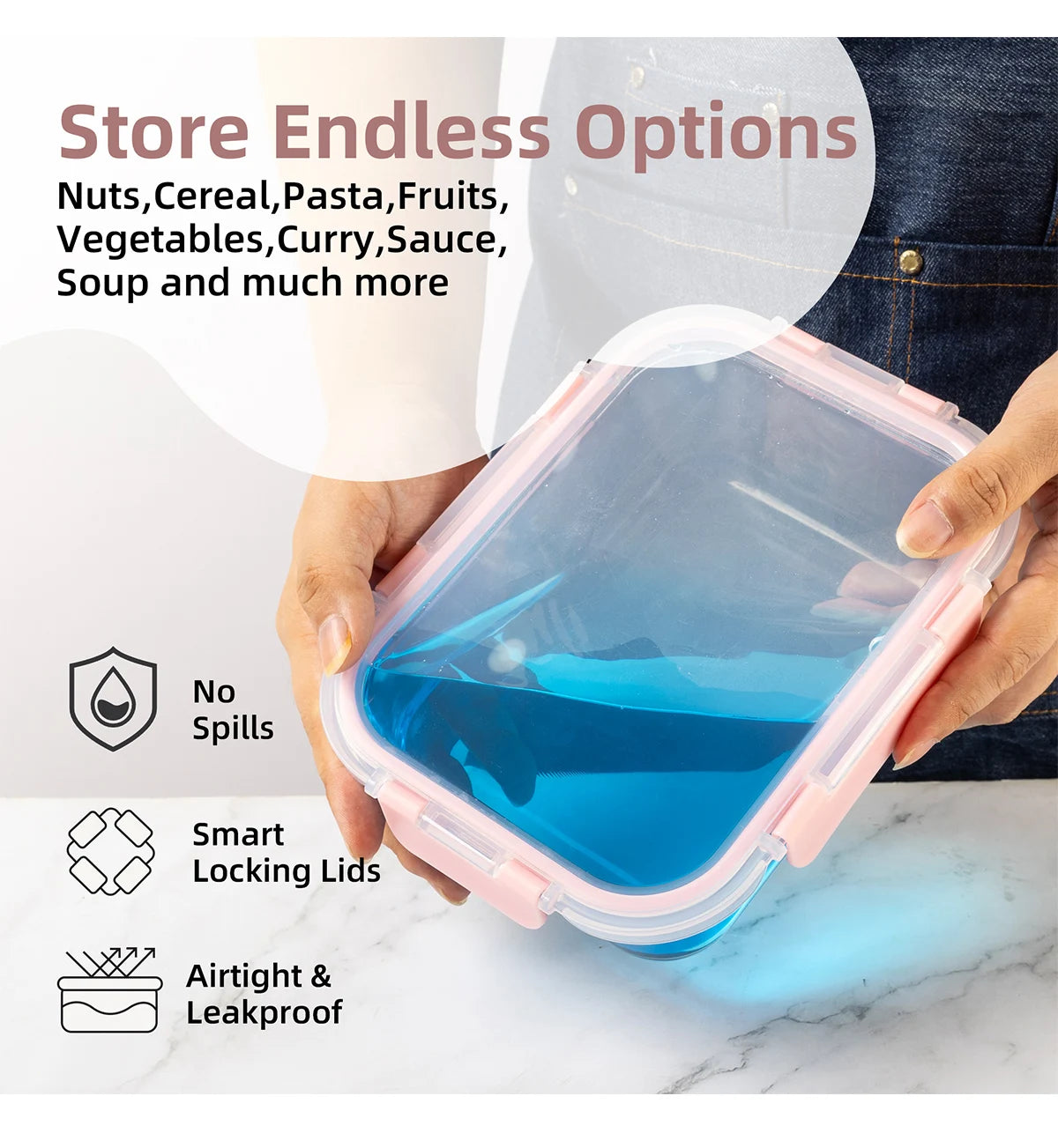 16-Piece Glass Food Storage Containers – Airtight, Leakproof, Microwave & Oven Safe
