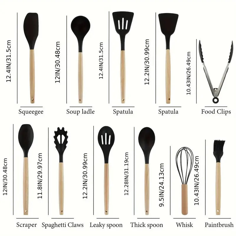 19-piece multi-functional kitchen knife set with scissors and cutting board