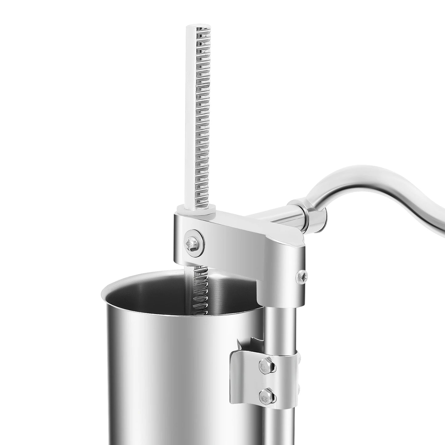 3L Stainless Steel Manual Sausage Stuffer – Vertical Sausage Maker with 11 Filling Tubes