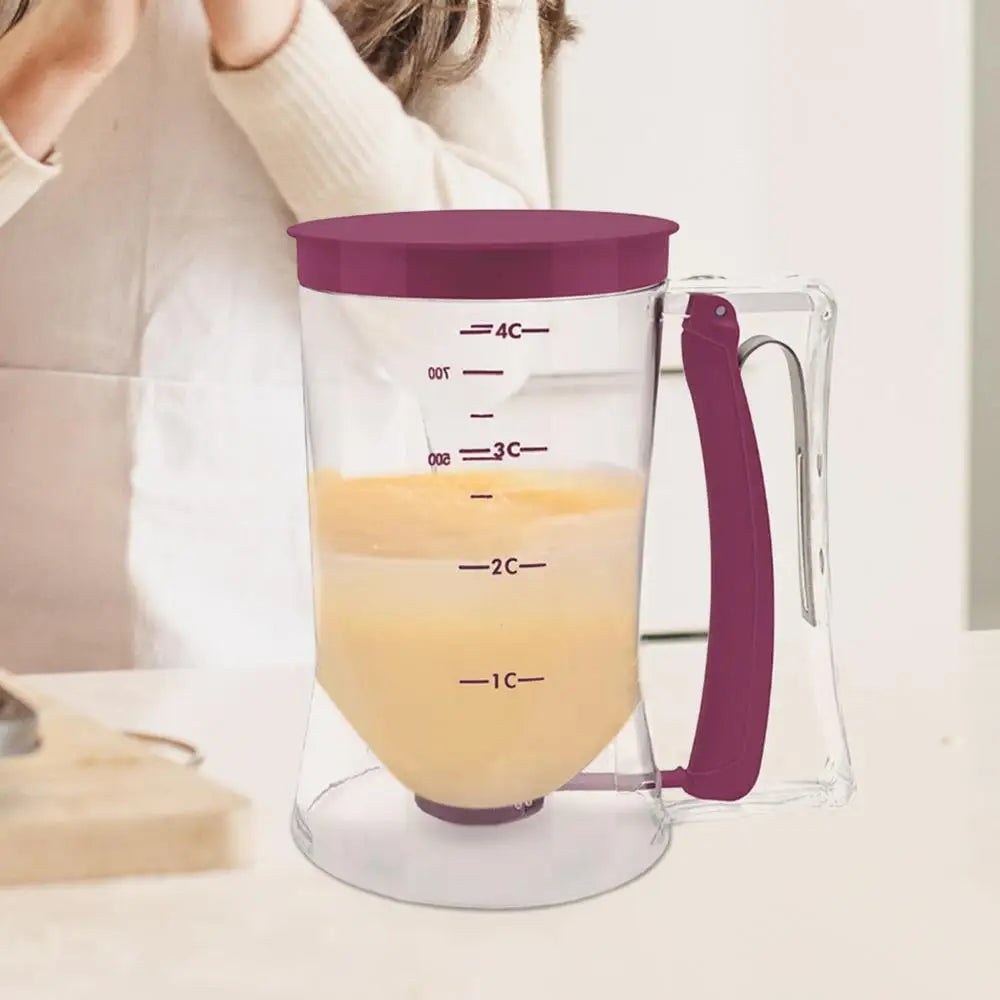 Hand-Held Batter Dispenser – Pancake, Cupcake & Waffle Batter Separator | Mess-Free Baking Tool for Muffins, Crepes & Baking Supplies
