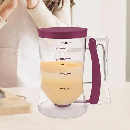 Hand-Held Batter Dispenser – Pancake, Cupcake & Waffle Batter Separator | Mess-Free Baking Tool for Muffins, Crepes & Baking Supplies