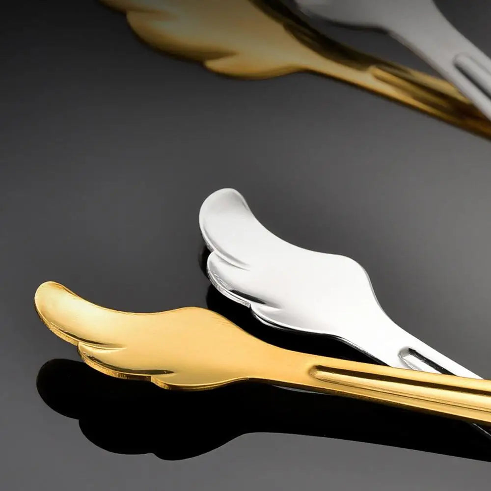 Mini Stainless Steel Food Tongs Sugar Clamp Bread Steak Clip Silver Tweezer Home Kitchen Cooking Utensils