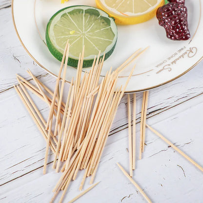 Eco-Friendly Bamboo Toothpicks 1300-Count - Double-Ended, Extra Thin, Disposable Wooden Picks for Home, Restaurants, Travel (Nat