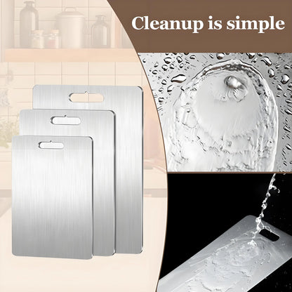 Stainless Steel Chopping Board | Dishwasher Safe & Scratch Resistant | Hygienic Metal Cutting Board for Meat & Vegetables