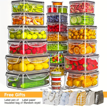 48-Piece BPA-Free Airtight Food Storage Set – 24 Containers with Lids & Labels
