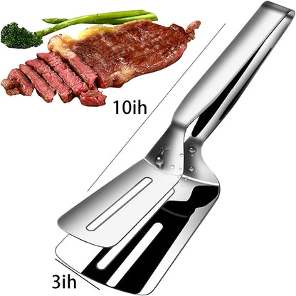 Heavy Duty Steak Tongs – Thanksgiving Turkey Flipper & Holiday Grill Tool | Durable Metal Meat Turner for BBQ, Roasting & Cooking