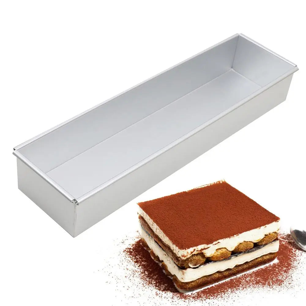 Tiramisu Cake Mold Rectangle Cake Pan Aluminum Alloy Tiramisu Dessert Making Molds Baking Professional Tool Kitchen Accessories
