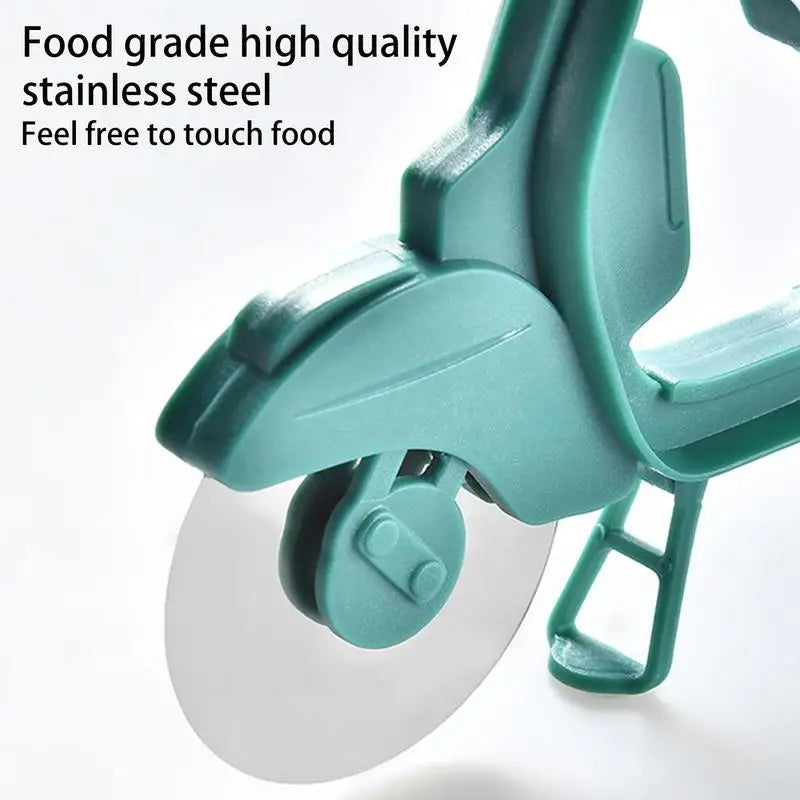 Dual-Wheel Pizza Cutter – Stainless Steel Pizza Slicer with Ergonomic Handle, Multi-Function Roller for Dough, Baking, Cheese & Food Prep