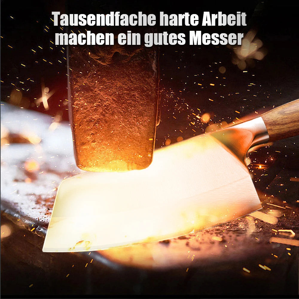 MDHAND Meat Cleaver Knife Forged Stainless Steel Professional Chinese Chef Knife Meat Vegetable Chopping Kitchen Knives