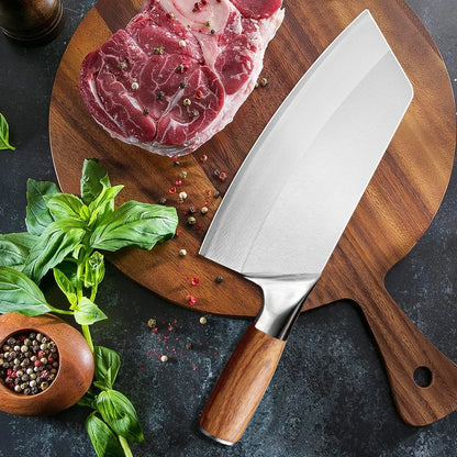 MDHAND Meat Cleaver Knife Forged Stainless Steel Professional Chinese Chef Knife Meat Vegetable Chopping Kitchen Knives