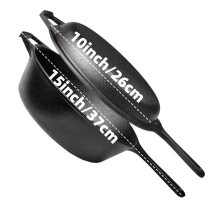 3PCS Pre-Seasoned Cast Iron Skillet Set (6/8/10 Inch) – Heavy-Duty Frying Pans for Oven, Grill & Campfire Cooking, Even Heat with Natural Non-Stick Surface