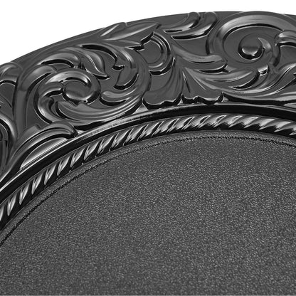 Charger Plates 100-Piece Set Round Reusable Serving Plates Gold Black Silver Green for Wedding Banquet Party Decor