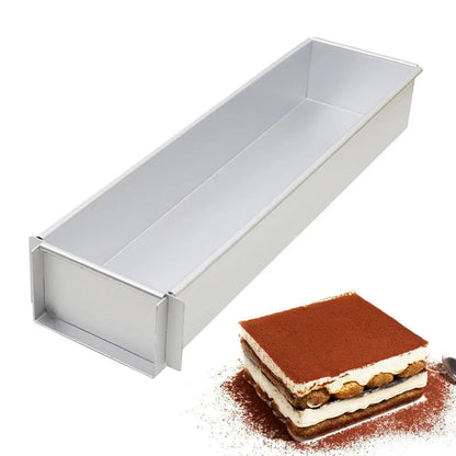 Aluminum Alloy Tiramisu Cake Mold – Rectangle Baking Pan for Professional Dessert Making, Pastries & Kitchen Use