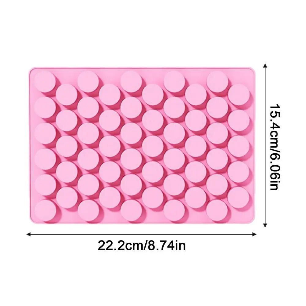 55-Cavity Small Silicone Cylinder Mold – Non-Stick Homemade Cupcake, Wax & Resin Mold for Baking, Crafts & DIY Projects