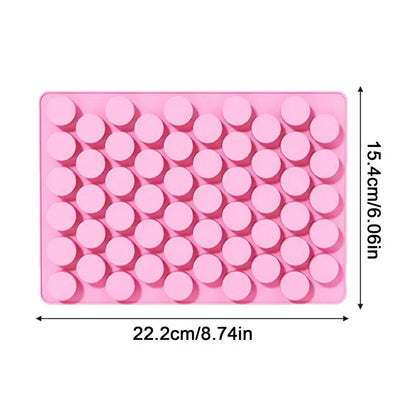 Small Silicone Molds Homemade Cupcake Baking Maker Supply Non-stick 55-Cavity Silicone Cake Baking Cylinder Molds For Wax Resin