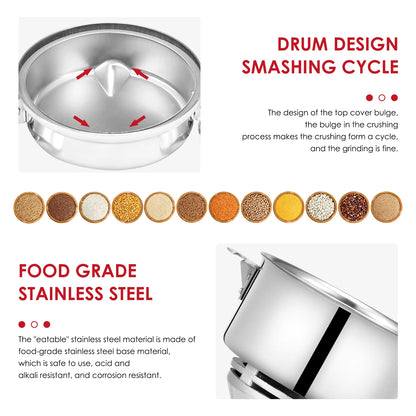 Electric Grain Crusher, 150g Fast Ultra-fine Grain Mills, Dry Herbal Grain Mill with Overload Protection, for Herbal Spice Nut