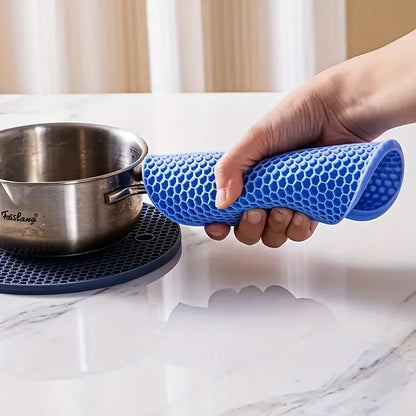 Silicone Hot Pads – Heat-Resistant Table Mats for Pots, Pans, Cups & Bowls, Non-Slip Kitchen Trivets, Dishwasher-Safe