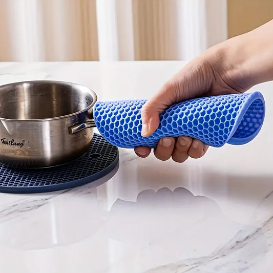 Silicone Hot Pads – Heat-Resistant Table Mats for Pots, Pans, Cups & Bowls, Non-Slip Kitchen Trivets, Dishwasher-Safe