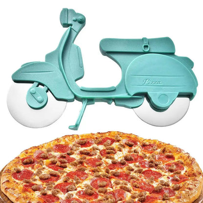 Dual-Wheel Pizza Cutter – Stainless Steel Pizza Slicer with Ergonomic Handle, Multi-Function Roller for Dough, Baking, Cheese & Food Prep