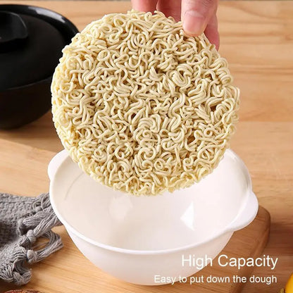 Ramen Bowl with Lid – Microwave-Safe Instant Noodle Bowl with Handles, Heat-Resistant Soup Bowl for Home, Office & Convenience Cooking
