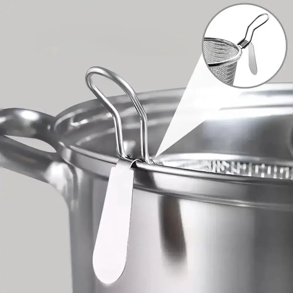 Durable Stainless Steel Mesh Strainer Spoon – Hot Pot, Frying, Noodles Scoop