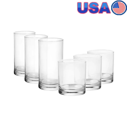 12 Piece Clear Drinkware Set Cooler Tennyson Glasses Ideal Juice Water Mixed Drinks Durable Easy to Clean Versatile Tableware