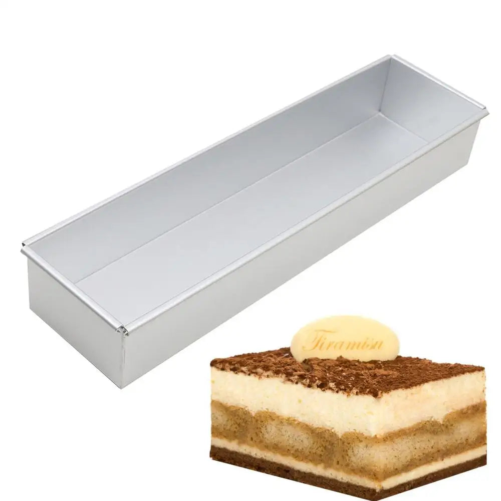 Tiramisu Cake Mold Rectangle Cake Pan Aluminum Alloy Tiramisu Dessert Making Molds Baking Professional Tool Kitchen Accessories