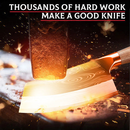 MDHAND Meat Cleaver Knife Forged Stainless Steel Professional Chinese Chef Knife Meat Vegetable Chopping Kitchen Knives