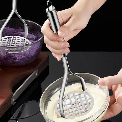 Stainless Steel Potato Masher & Ricer – Heavy-Duty Masher for Potatoes, Sweet Potato, Pumpkin & Veggie Purees, Kitchen Crusher Tool
