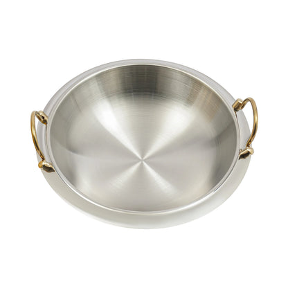 24cm/9.45in Buffet Chafing Dish, Round Chafing Dish, Chafing Dish With Lid, BBQ Tool, For Wedding, Kitchen, Party Decoration