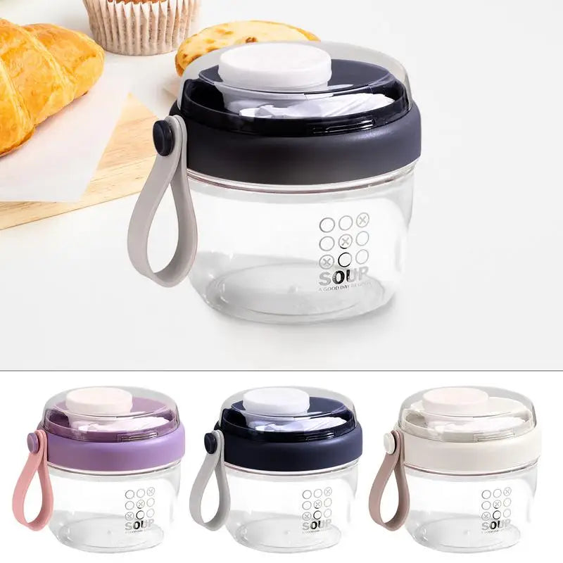 650ml Yogurt Parfait Cups With Handles Portable Yogurt Mug Breakfast Mug  Cereal Cup Meal Planning Containers for Milk Yoghurt