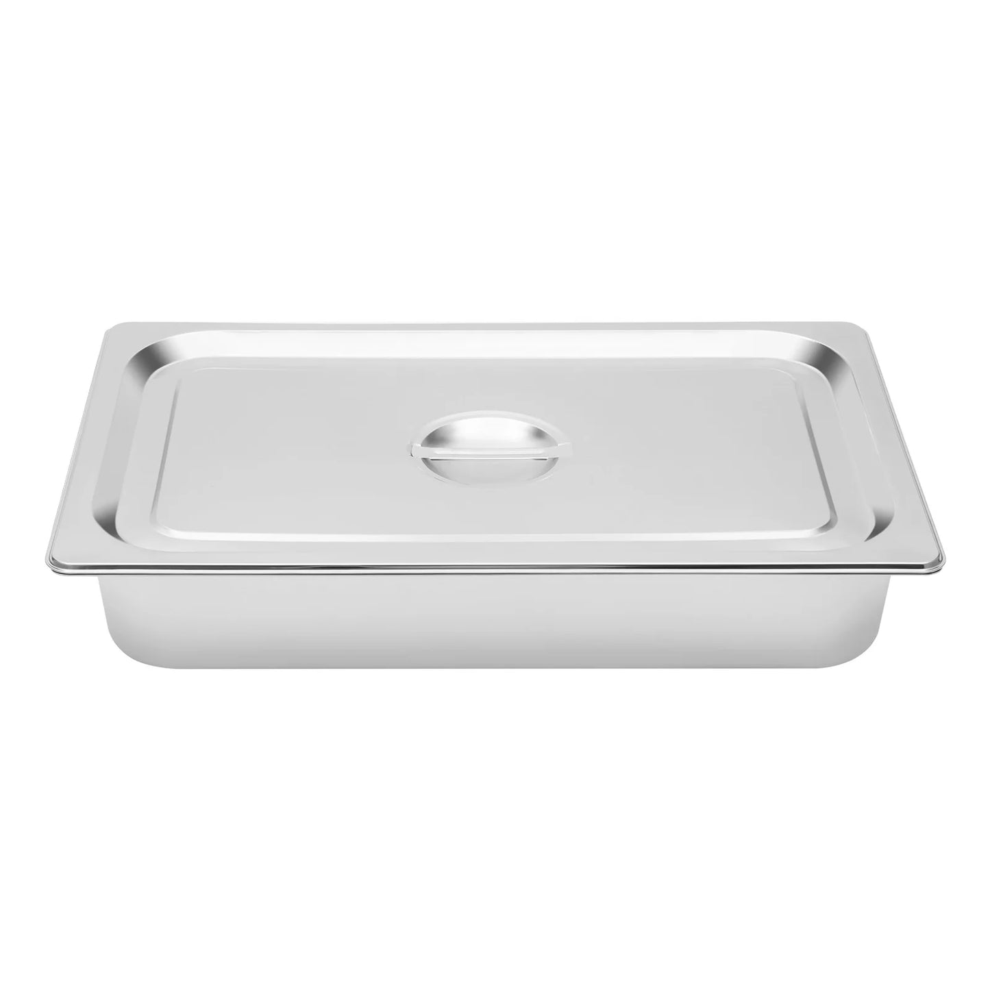 4 Pcs Table Pans with Lids Buffet Chafing Dishes Stainless Steel Food Container for Commercial and Personal