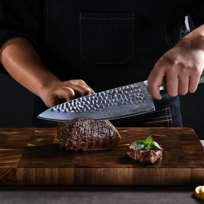SANMUZUO 8 Inch Chef Knife - YAO Series - Premium Damascus Steel Kitchen Knife with Resin Handle - Suitable for Meat&Vegetables