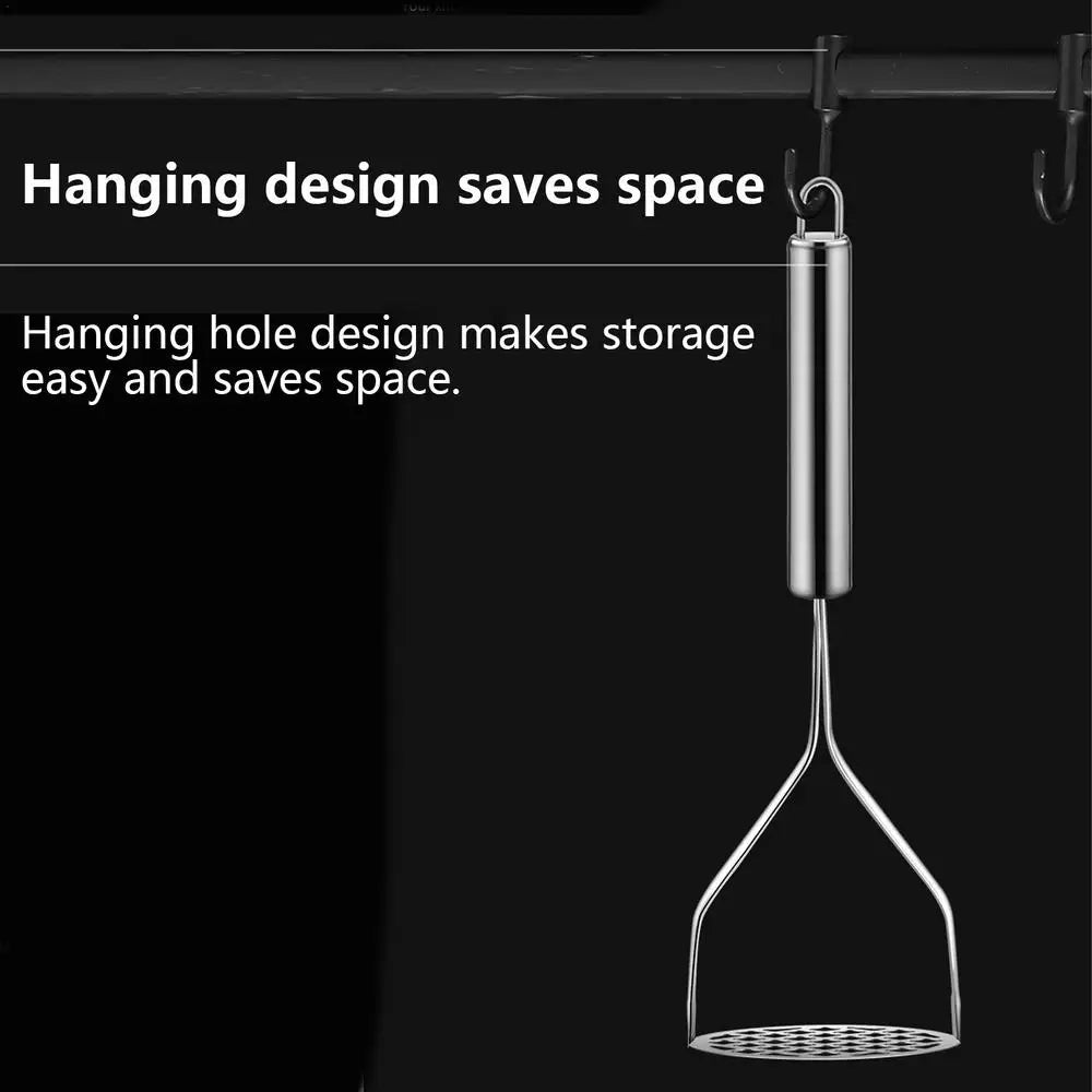 Stainless Steel Potato Masher & Ricer – Heavy-Duty Masher for Potatoes, Sweet Potato, Pumpkin & Veggie Purees, Kitchen Crusher Tool