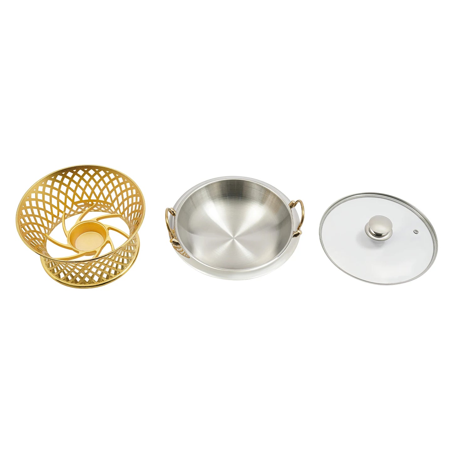 24cm/9.45in Buffet Chafing Dish, Round Chafing Dish, Chafing Dish With Lid, BBQ Tool, For Wedding, Kitchen, Party Decoration