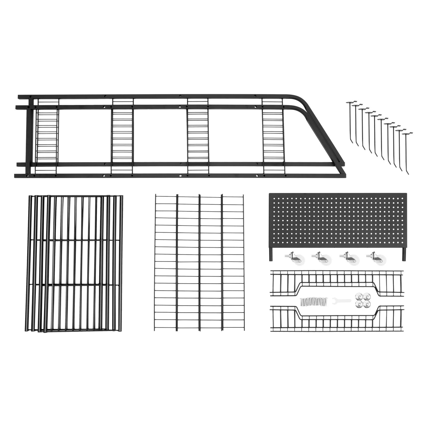 4 Tier Display Snack Rack with Universal Wheels Fruit Vegetable Towel Basket Stand Cart Metal Display Stand