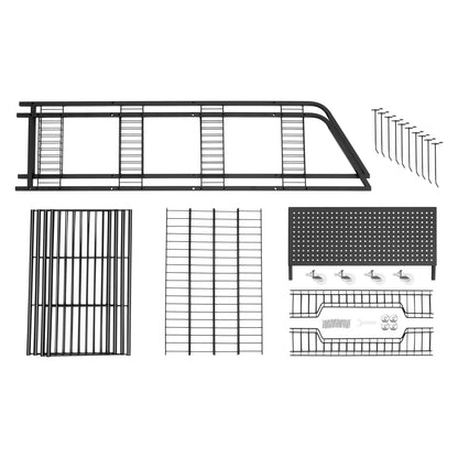 4 Tier Display Snack Rack with Universal Wheels Fruit Vegetable Towel Basket Stand Cart Metal Display Stand