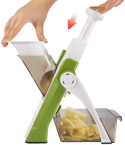 Manual Slicer Multifunction Adjustable Mandoline – Vegetable, Fruit, Potato Chopper Cutter