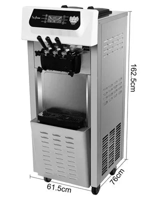 VEVOR Commercial Soft Serve & Fried Roll Ice Cream Machine – 220V Stainless Steel Instant Ice Cream Maker for Home or Business
