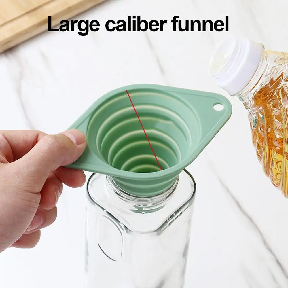 Household Foldable Funnel Silicone telescopic Portable Funnels for Fuel Hopper Beer Oil Easy to clean Kitchen Accessories Tools