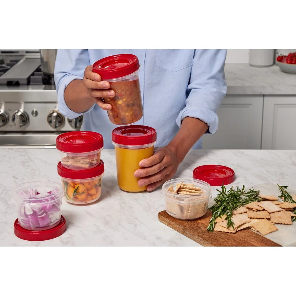 12-Piece BPA-Free Food Storage Set – Twist-Seal, Stackable, Microwave & Dishwasher Safe