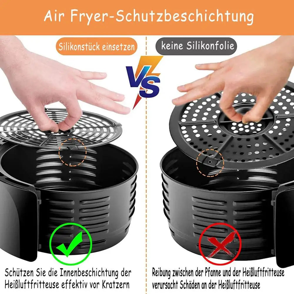 10Pcs/set Air Fryer Rubber Bumpers Silicone Rubber Protective Feet Covers Heat Resistant Kitchen Accessories For Grill Pan