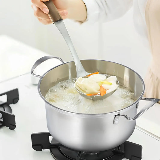 15-Piece Stainless Steel Cookware Set – Non-Stick Pan Set with Skillet, Stew Pot & Multifunctional Wok, Stylish Cookware for Home & Outdoor Use