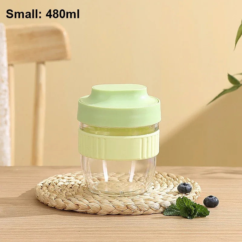 Portable Breakfast Fruit Oat Yogurt Salad Cup With Lid Spoon Food Storage Cup Fitness Weight Reducing Picnic Lunch Box Milk cup