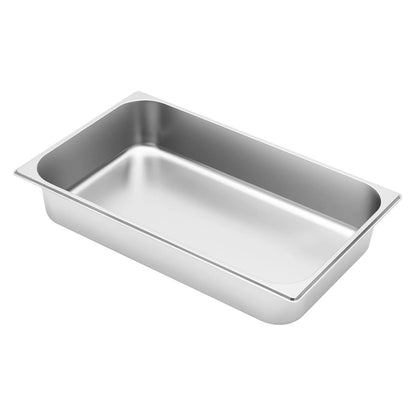 4 Pcs Table Pans with Lids Buffet Chafing Dishes Stainless Steel Food Container for Commercial and Personal