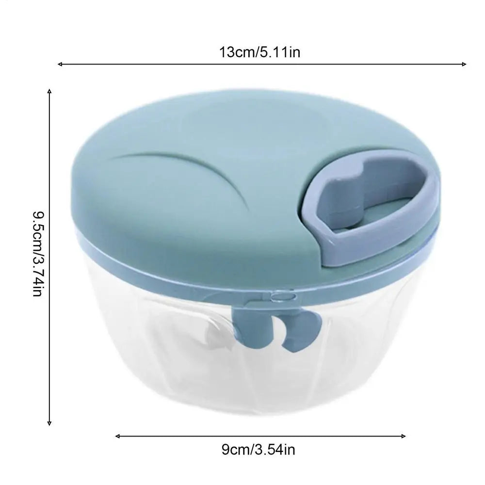 500ML Manual Meat Mincer Garlic Chopper Hand Pull Press Crusher Vegetable Grinder Chili Onion Cutter Kitchen Cooking Tools