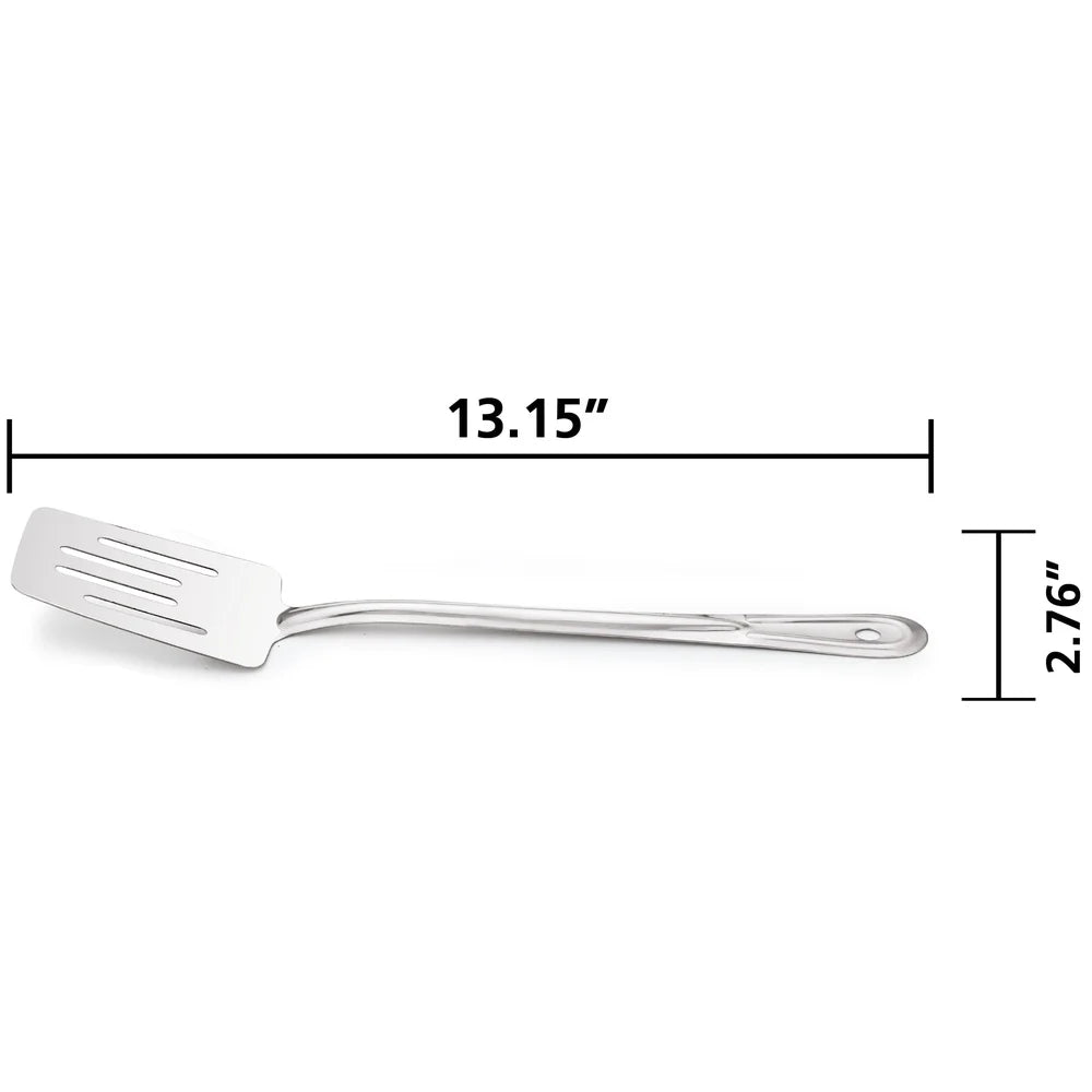 Stainless Steel 10Pc Cookware Set Induction Compatible Durable Cookware with Glass Lids Serving Utensils Family Meals