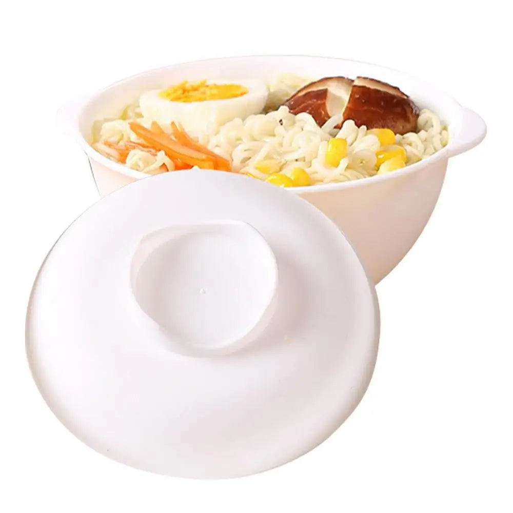 Ramen Bowl with Lid – Microwave-Safe Instant Noodle Bowl with Handles, Heat-Resistant Soup Bowl for Home, Office & Convenience Cooking