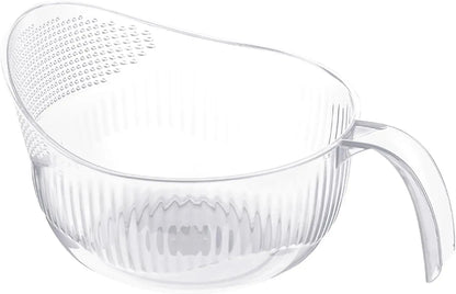 Functional Rice Washing Colander Efficient Draining Bowl Practical Sink Basket PET Suitable for Washing Rice